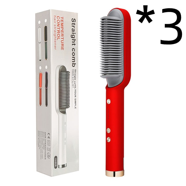 Hair Straightener Brush Heated Ceramic Flat Iron and Temperature Control - Image 8