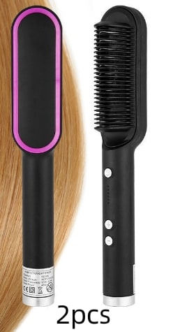 Hair Straightener Brush Heated Ceramic Flat Iron and Temperature Control - Image 9