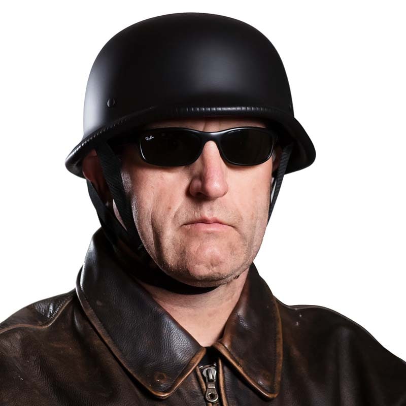 Half Face Motorcycle Helmet Open Vintage Style Quick Release Adjustable Chin Strap - Image 3