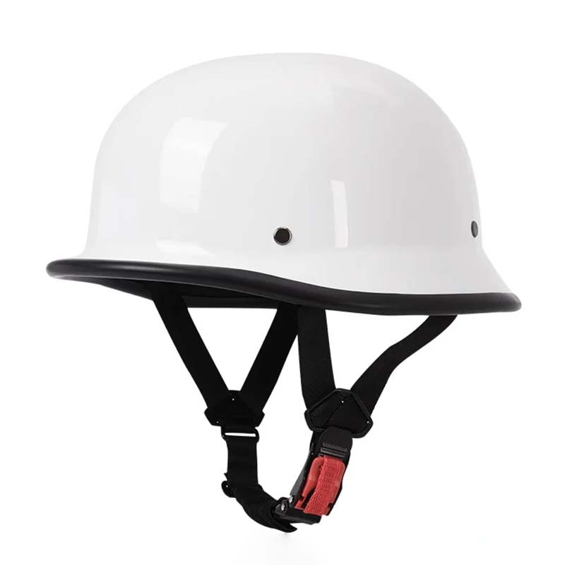 Half Face Motorcycle Helmet Open Vintage Style Quick Release Adjustable Chin Strap - Image 7