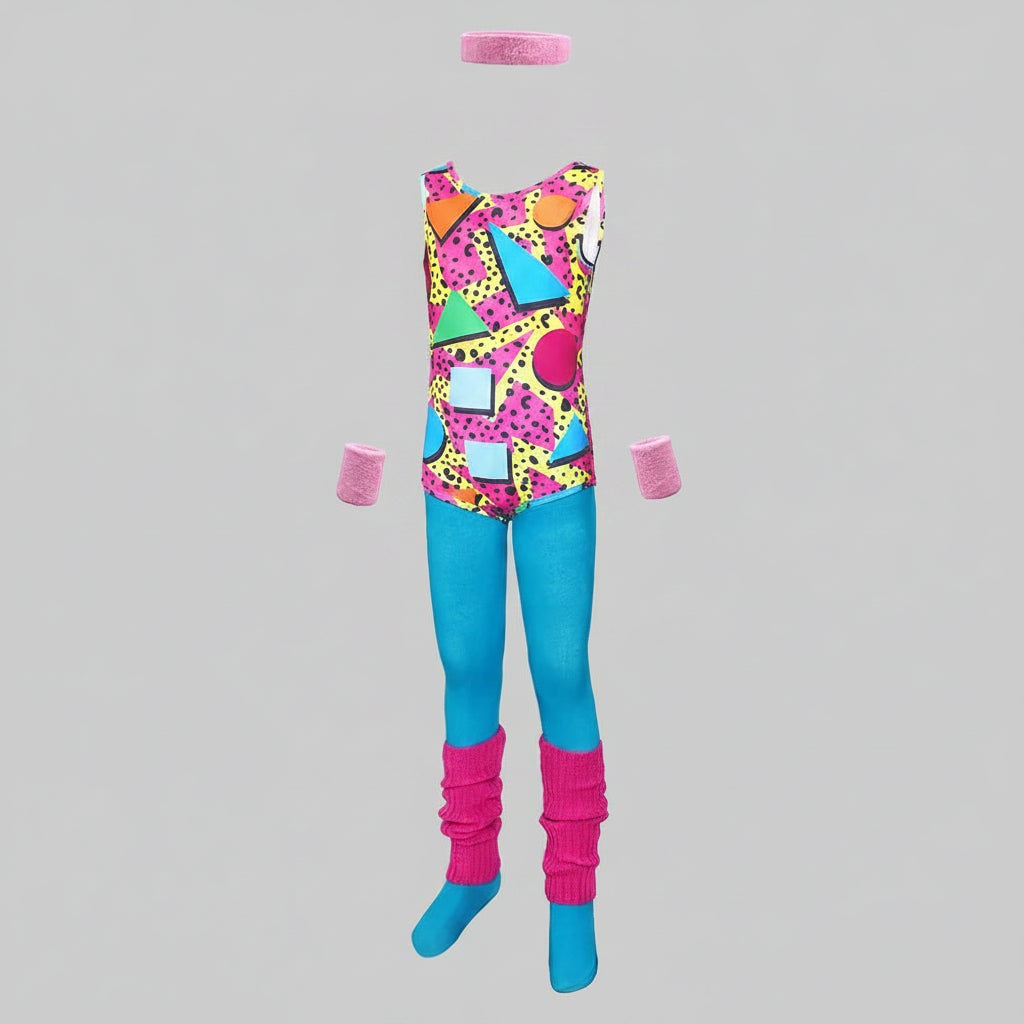 Halloween 80s Workout Costume Party Outfit with Leotard Leg Warmers and Headband Clothes - Image 11