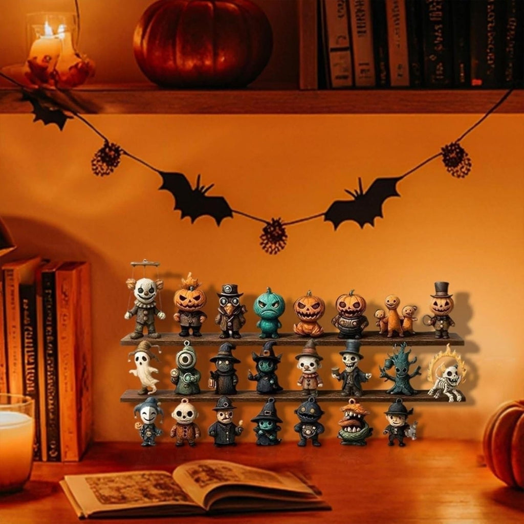 Halloween Advent Calendar Countdown with Spooky Miniature Figurines for Holiday Decoration - Image 4