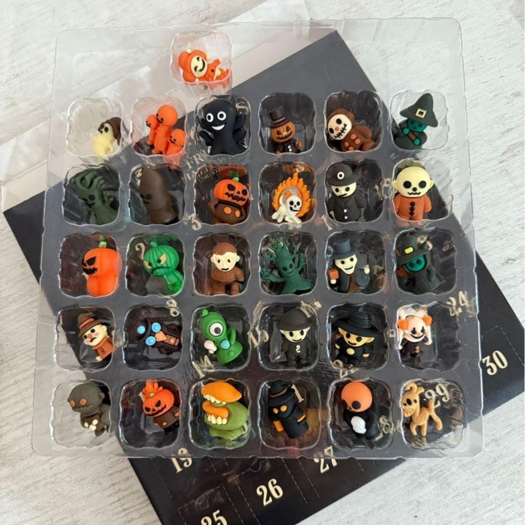 Halloween Advent Calendar Countdown with Spooky Miniature Figurines for Holiday Decoration - Image 6