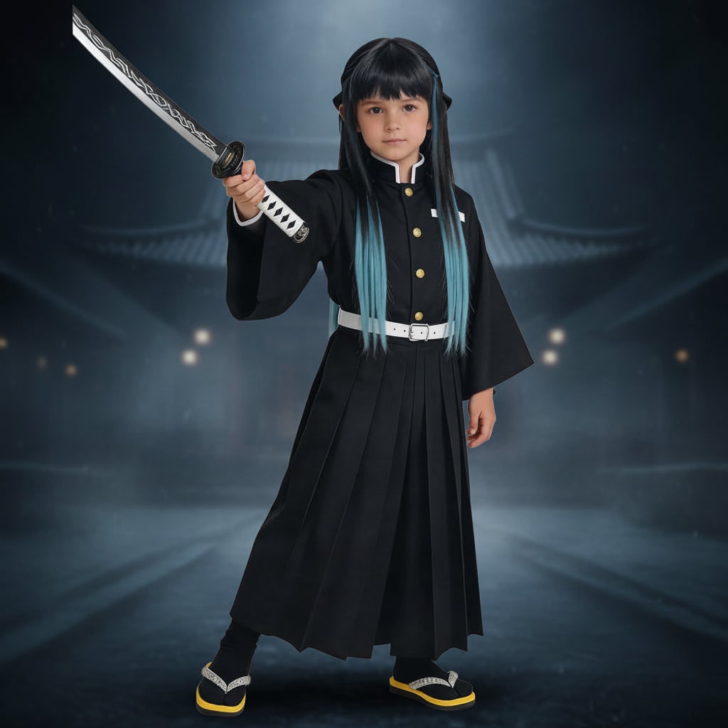 Halloween Anime Cosplay Costume and Outfits with Gakuran Jacket Hakama Pants and Character Set - Image 1