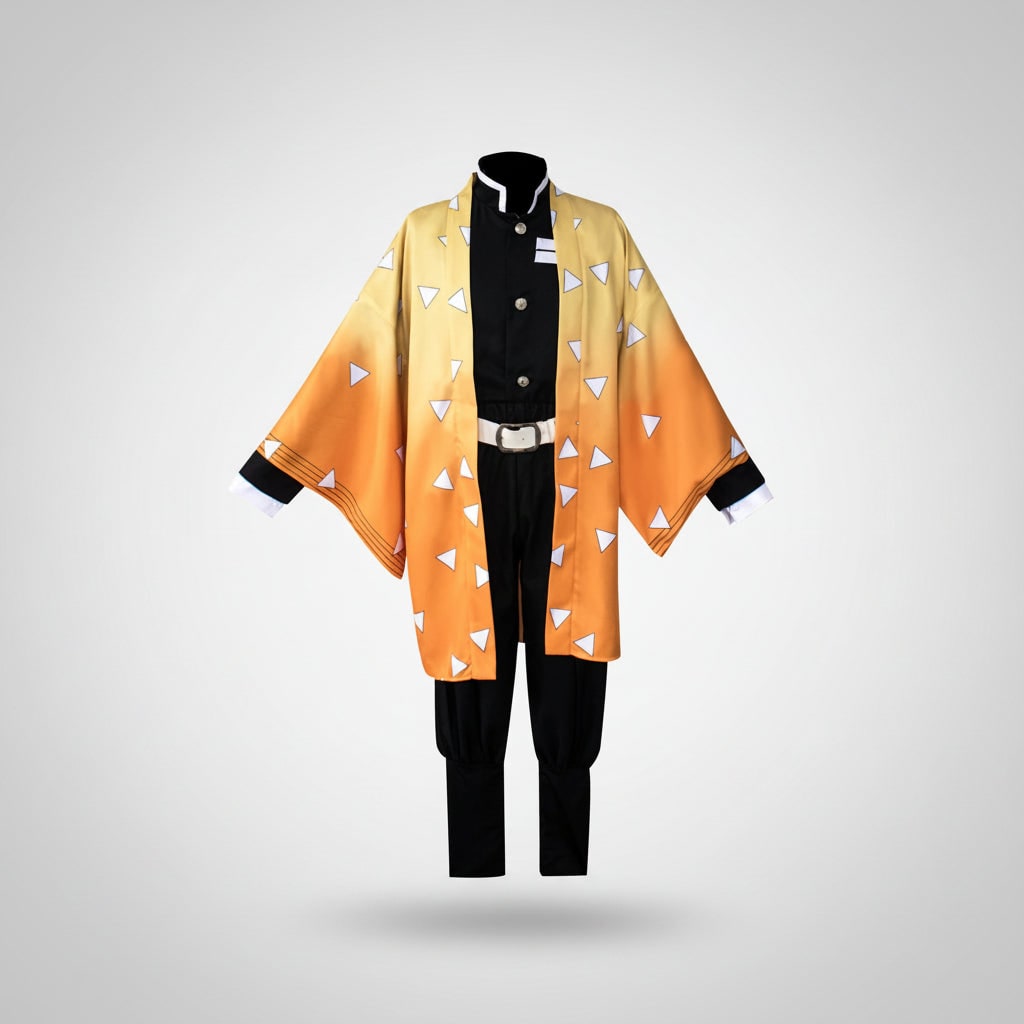 Halloween Anime Cosplay Costume Set with Layered Bob and Light-Up Fox - Image 2