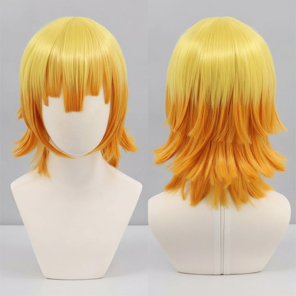 Halloween Anime Cosplay Costume Set with Layered Bob and Light-Up Fox - Image 3