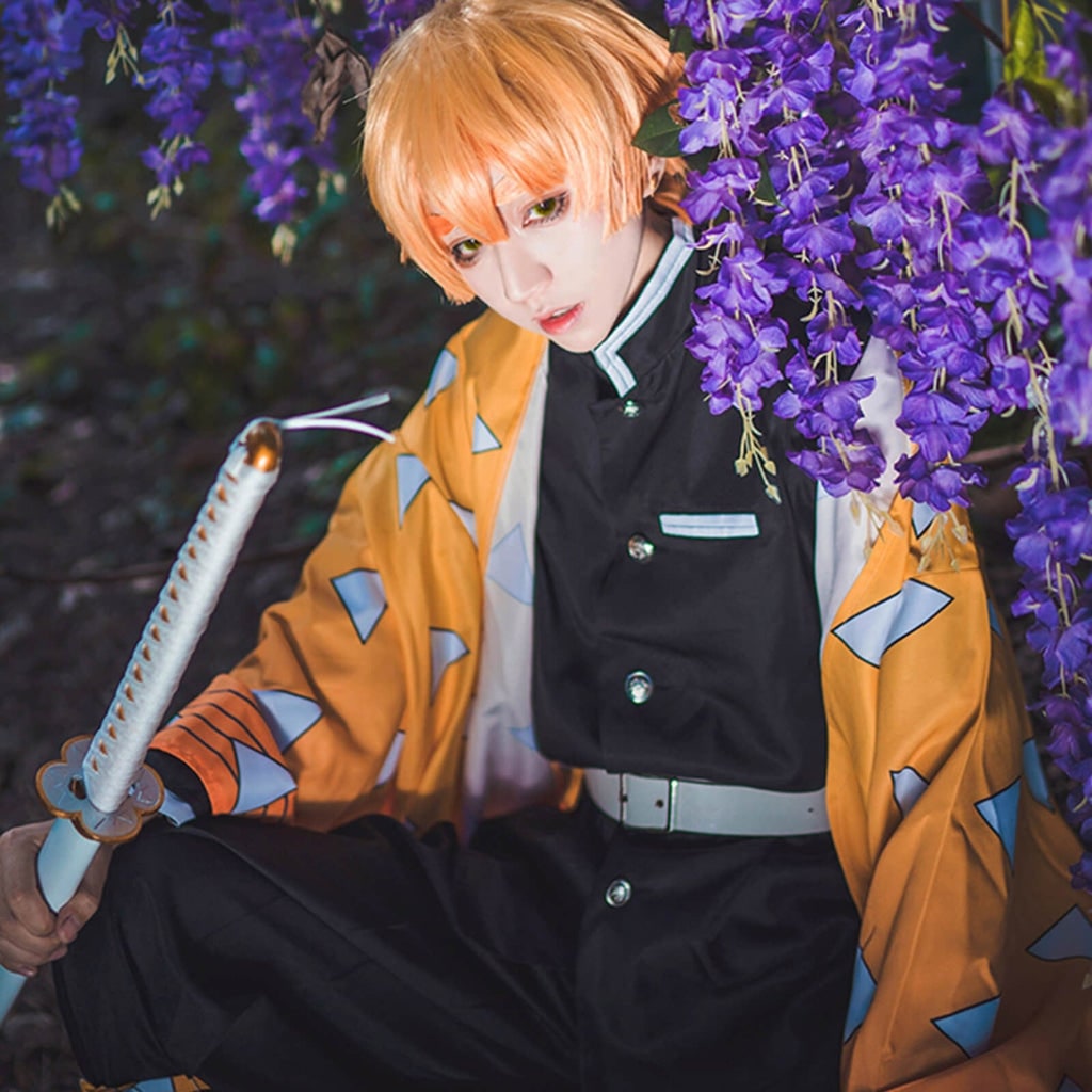 Halloween Anime Cosplay Costume Set with Layered Bob and Light-Up Fox - Image 5