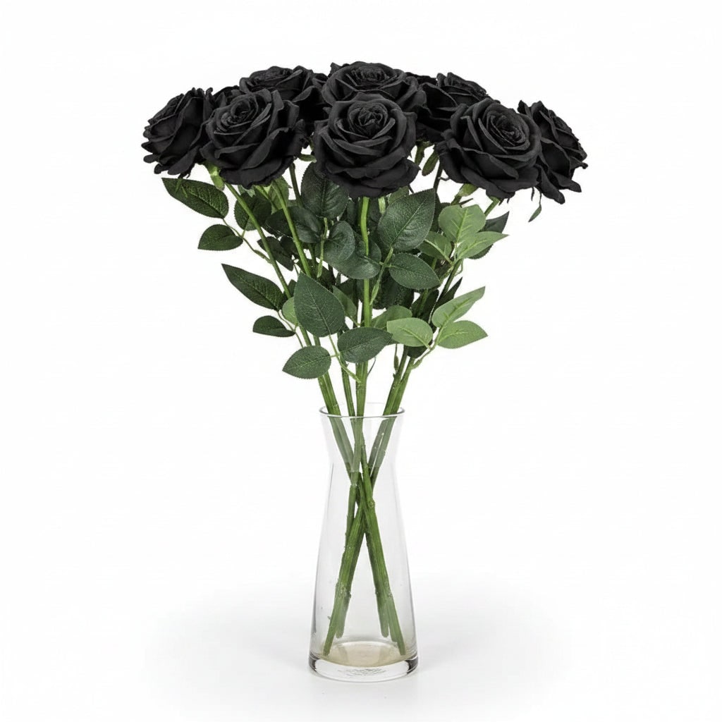 Halloween Artificial Flowers in Bulk Roses with Stems and Layered Petals for Vase Arrangements - Image 2