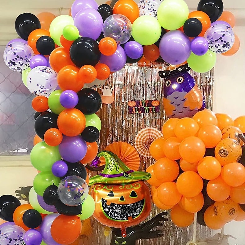 Halloween Balloon Arch Kit with Garland Foil and Eyeball Decorations Reusable - Image 1