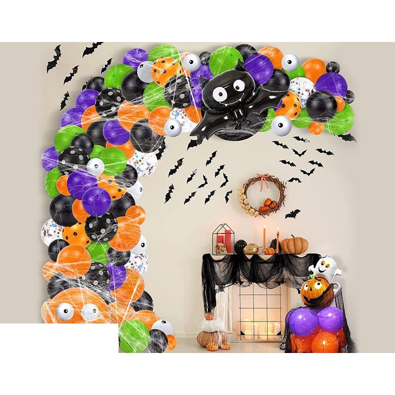 Halloween Balloon Arch Kit with Garland Foil and Eyeball Decorations Reusable - Image 9