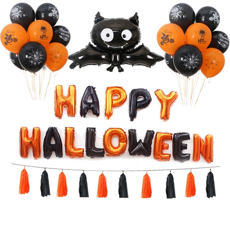Halloween Balloon Decorations Arch Kit with Foil and Latex Blow Up - Image 5