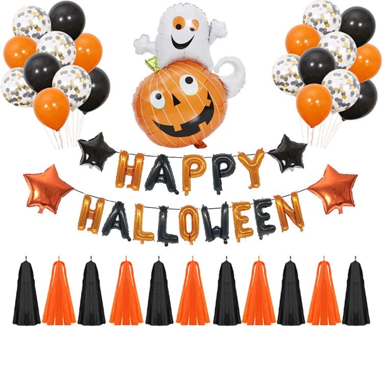 Halloween Balloon Decorations Arch Kit with Foil and Latex Blow Up - Image 9
