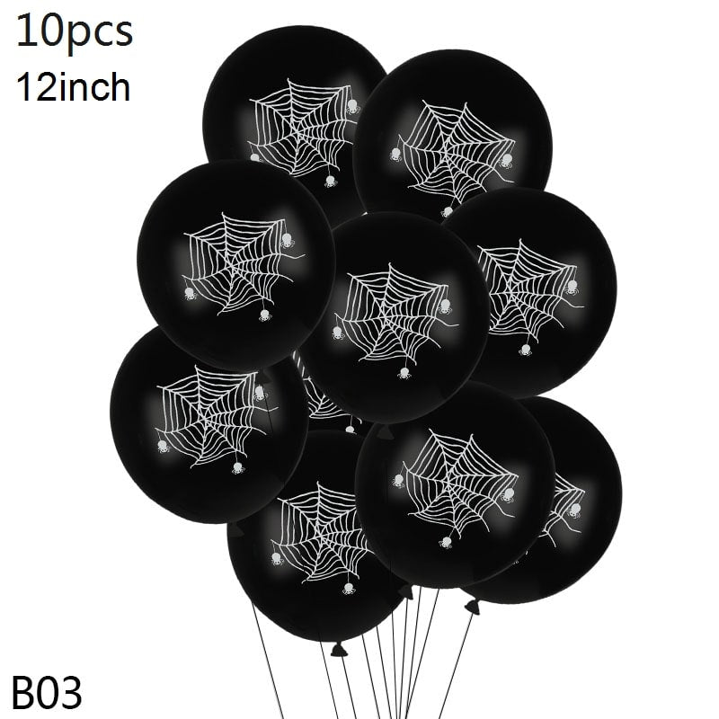 Halloween Balloons for Party Decoration with Spooky Printed Graphics and Happy Birthday Designs - Image 8