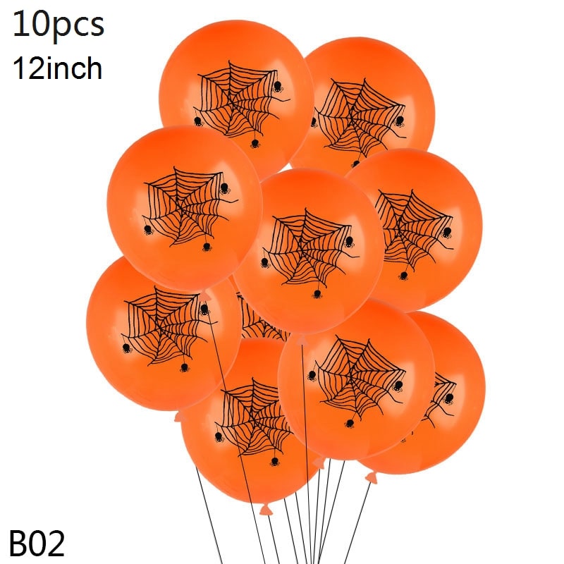 Halloween Balloons for Party Decoration with Spooky Printed Graphics and Happy Birthday Designs - Image 9