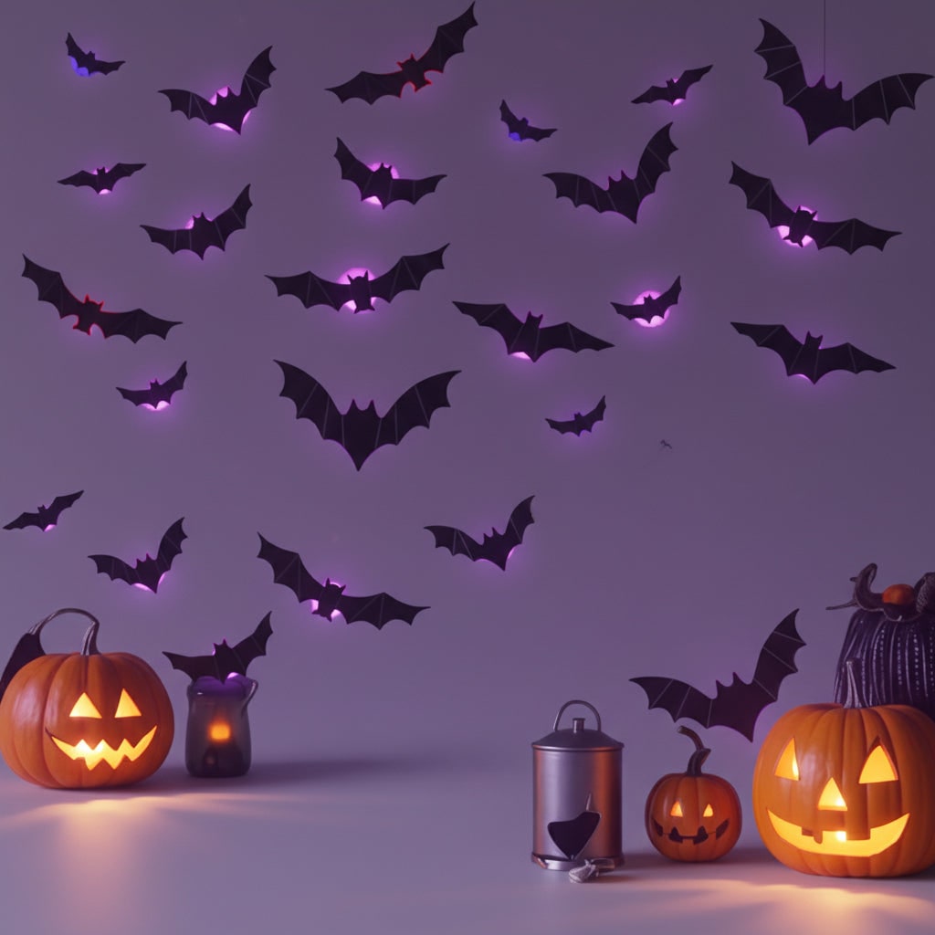 Halloween Bat Decorations with LED Lights for Outdoor Party and Indoor Yard Decor - Image 2