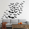 Halloween Bat Wall Decals with 3D Foldable Wings Custom Vinyl Art Stickers for Party Decoration - Image 1