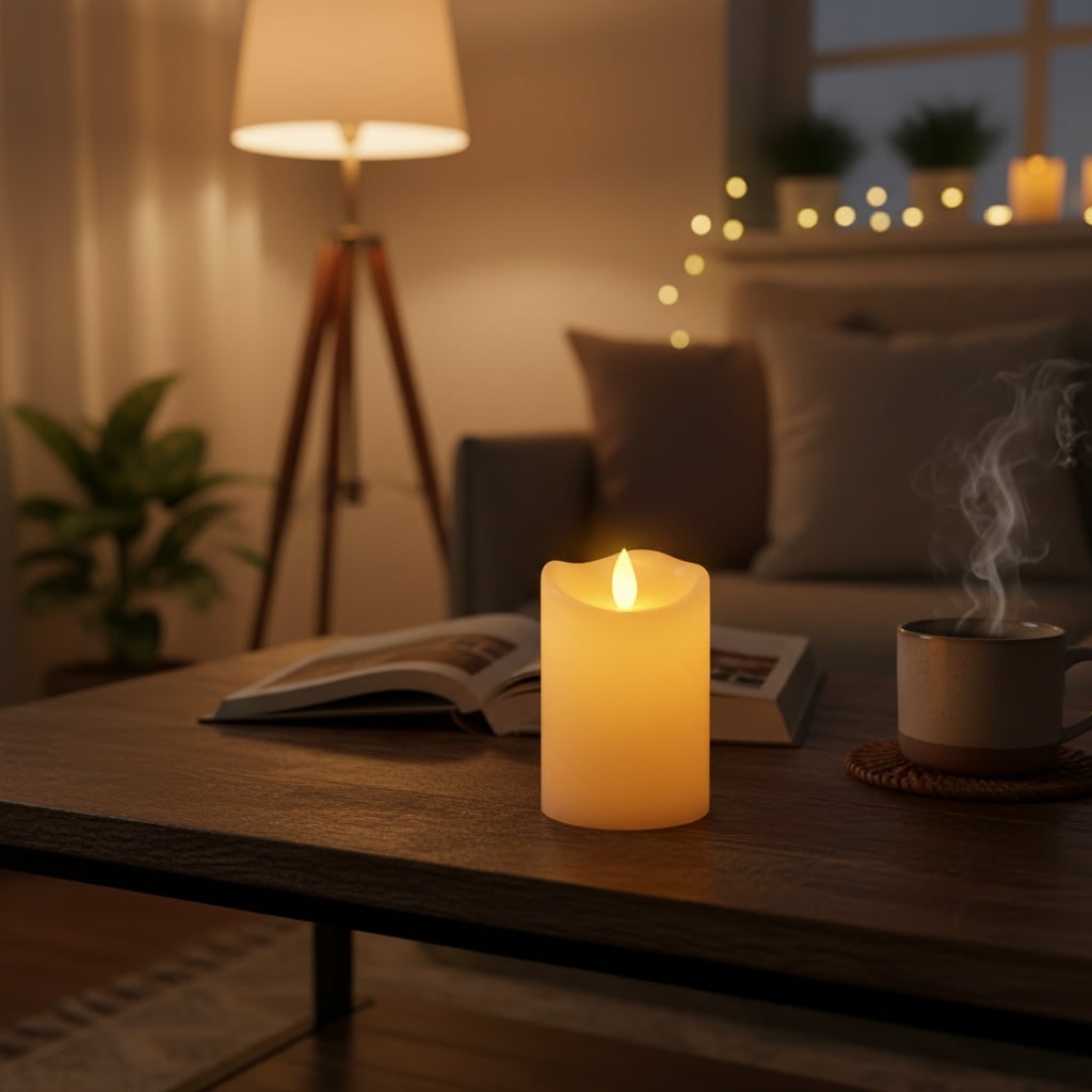 Halloween Battery Powered LED Fake Candles with Flickering Flame Effect for Party Decoration - Image 1