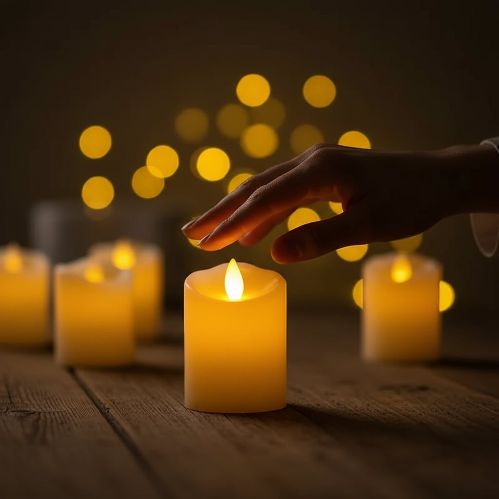 Halloween Battery Powered LED Fake Candles with Flickering Flame Effect for Party Decoration - Image 5