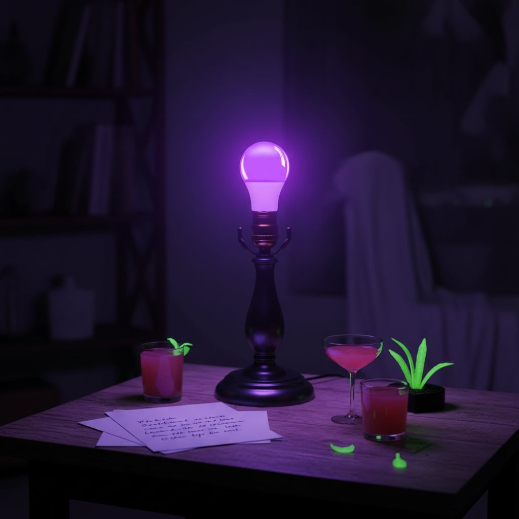 Halloween Blacklight Bulb A19 LED with E27 Base UV Glow Effect for Party Decoration E26 - Image 1