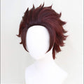 Halloween Cosplay Anime Wig with Spiky Layered Cut and Blunt Bangs for Costume Dress Up Party - Image 1