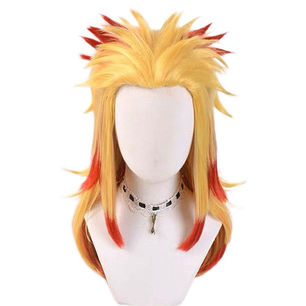 Halloween Cosplay Anime Wig with Spiky Layered Cut and Blunt Bangs for Costume Dress Up Party - Image 11