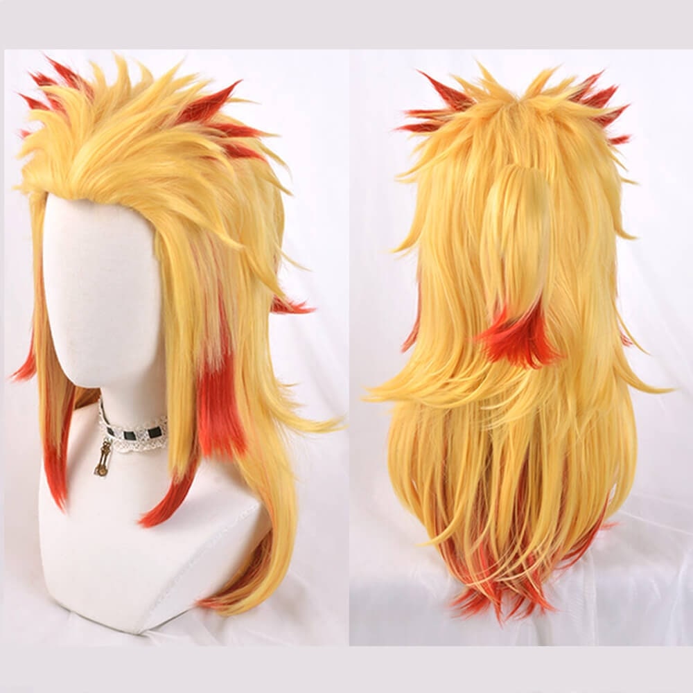 Halloween Cosplay Anime Wig with Spiky Layered Cut and Blunt Bangs for Costume Dress Up Party - Image 13