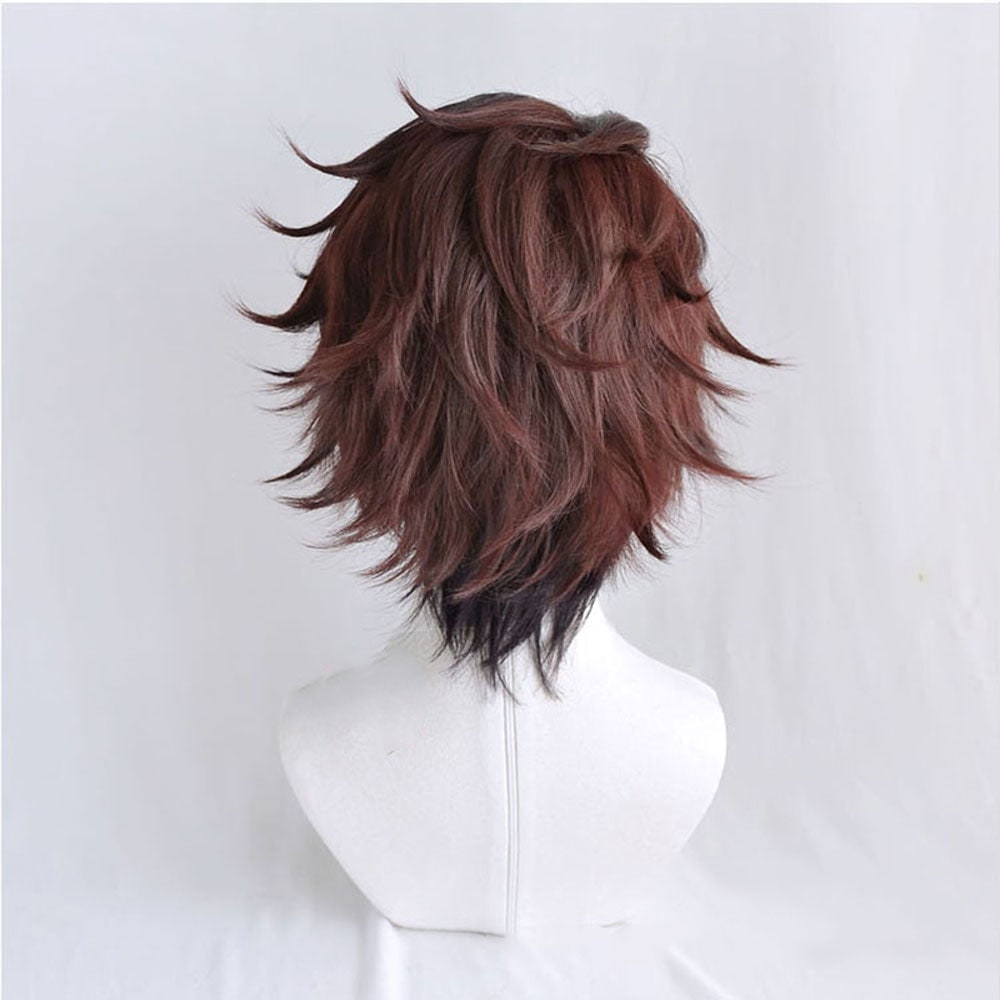 Halloween Cosplay Anime Wig with Spiky Layered Cut and Blunt Bangs for Costume Dress Up Party - Image 2