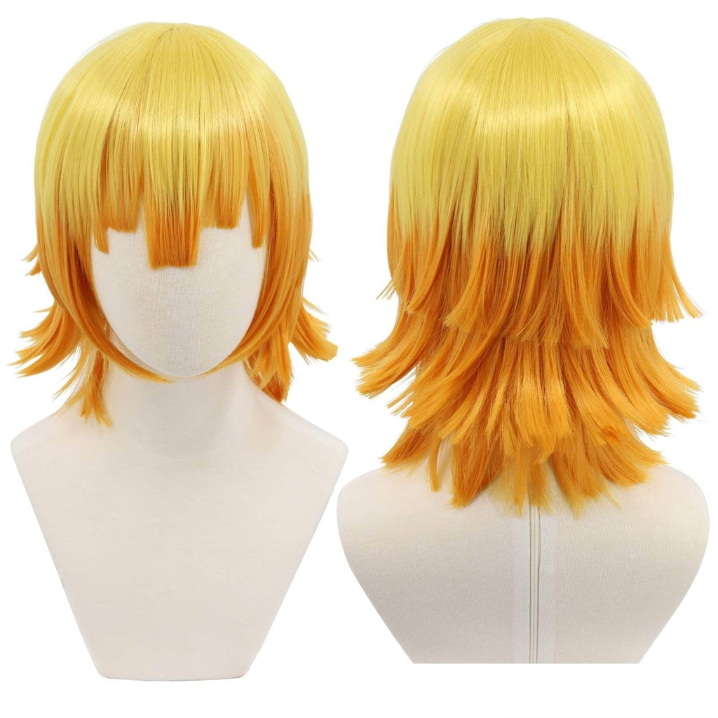 Halloween Cosplay Anime Wig with Spiky Layered Cut and Blunt Bangs for Costume Dress Up Party - Image 3