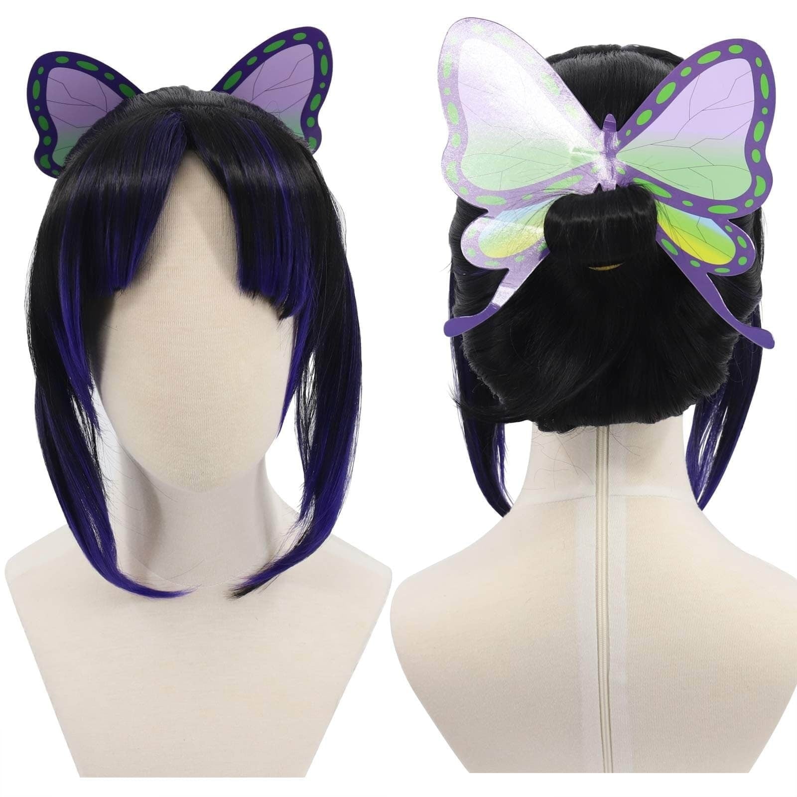 Halloween Cosplay Anime Wig with Spiky Layered Cut and Blunt Bangs for Costume Dress Up Party - Image 5