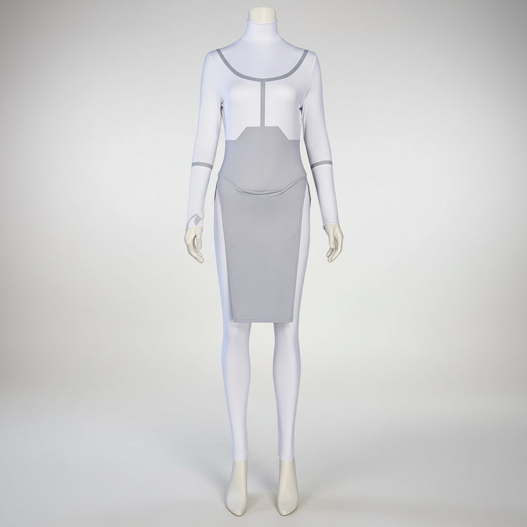 Halloween Cosplay Bodysuit Costume with Mock Neck and Skirt Panel for Anime Outfits - Image 1