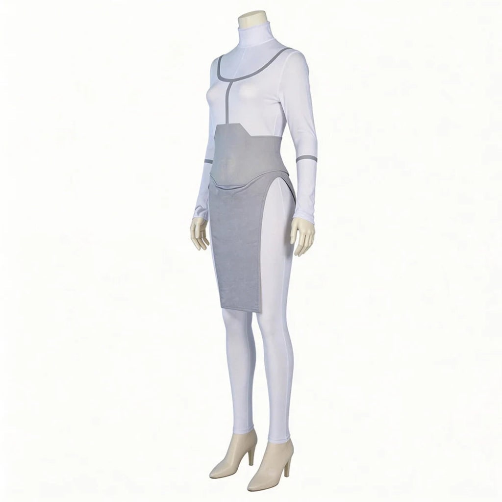 Halloween Cosplay Bodysuit Costume with Mock Neck and Skirt Panel for Anime Outfits - Image 2
