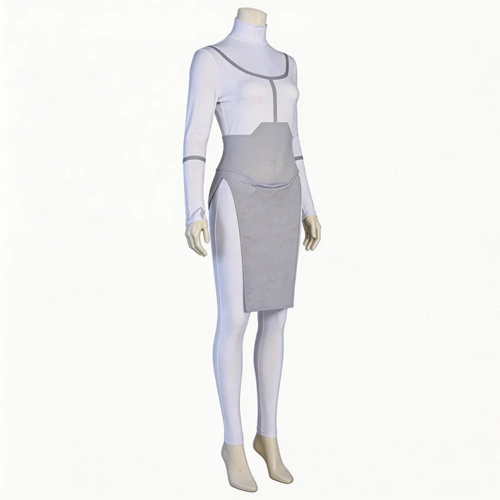Halloween Cosplay Bodysuit Costume with Mock Neck and Skirt Panel for Anime Outfits - Image 3