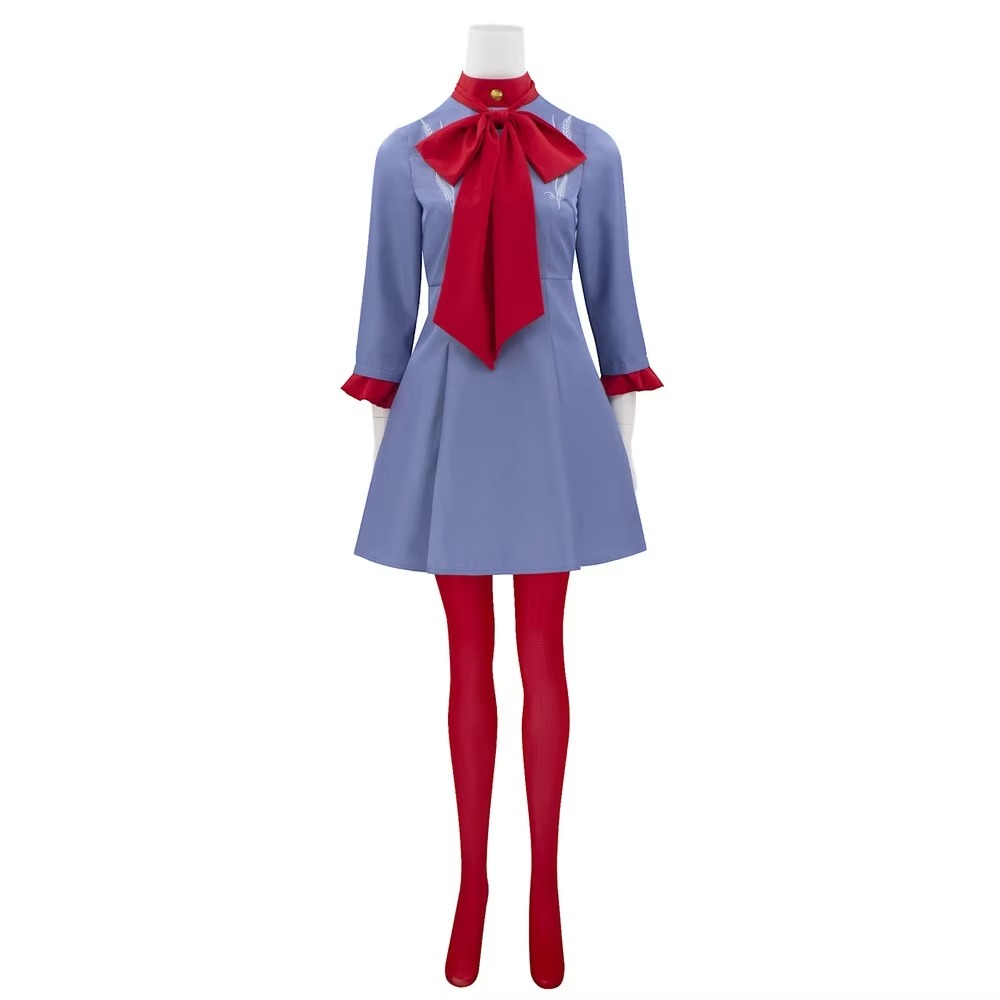 Halloween Cosplay Costume Anime Dress with Red Bow and Collar for Party Events - Image 2