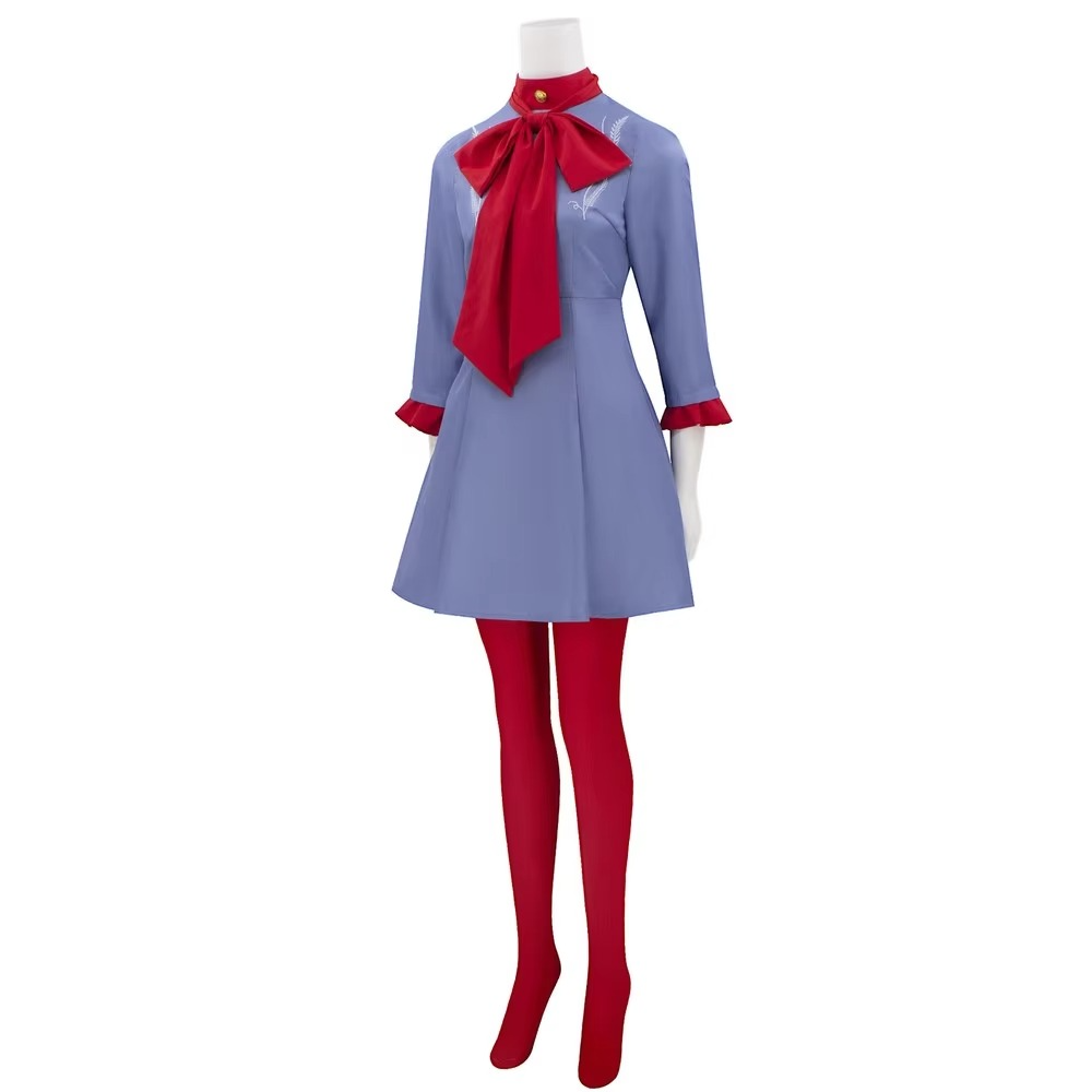 Halloween Cosplay Costume Anime Dress with Red Bow and Collar for Party Events - Image 5