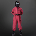 Halloween Cosplay Costume Police Officer Jumpsuit with Mask and Accessory Set - Image 1