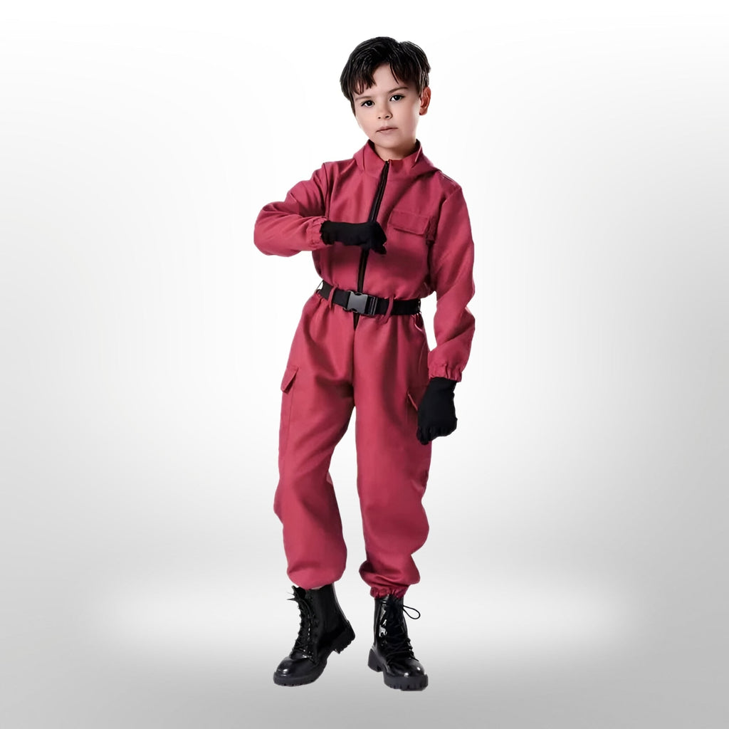 Halloween Cosplay Costume Police Officer Jumpsuit with Mask and Accessory Set - Image 7