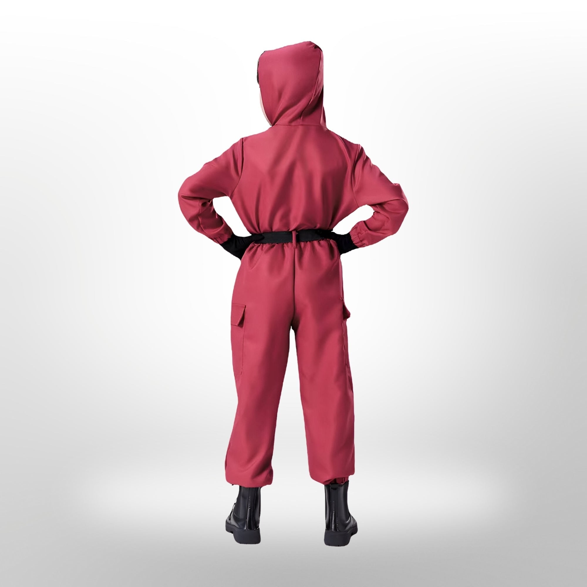 Halloween Cosplay Costume Police Officer Jumpsuit with Mask and Accessory Set - Image 8