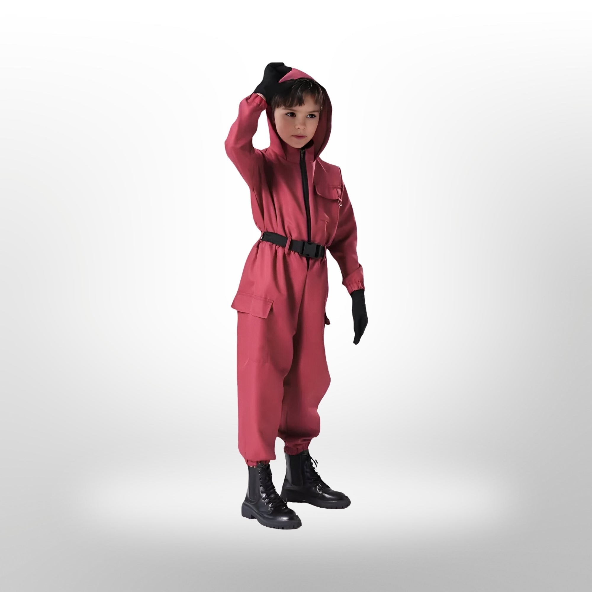Halloween Cosplay Costume Police Officer Jumpsuit with Mask and Accessory Set - Image 9