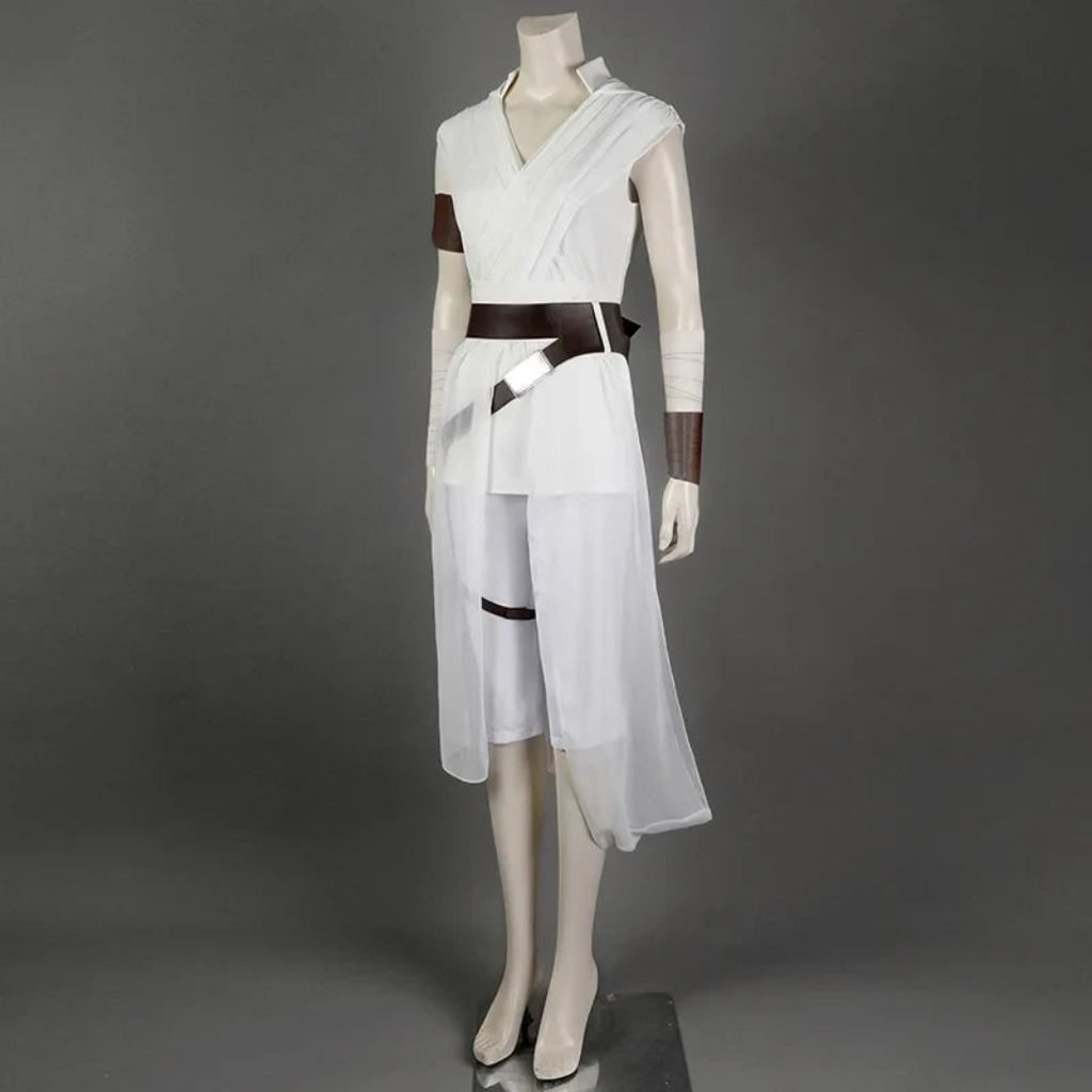 Halloween Cosplay Costume Rey Warrior Adventure Set with Belt and Arm Wraps - Image 1