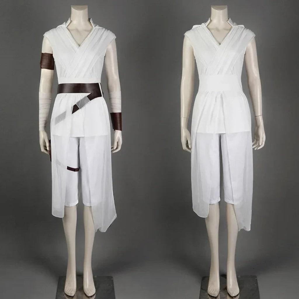 Halloween Cosplay Costume Rey Warrior Adventure Set with Belt and Arm Wraps - Image 2