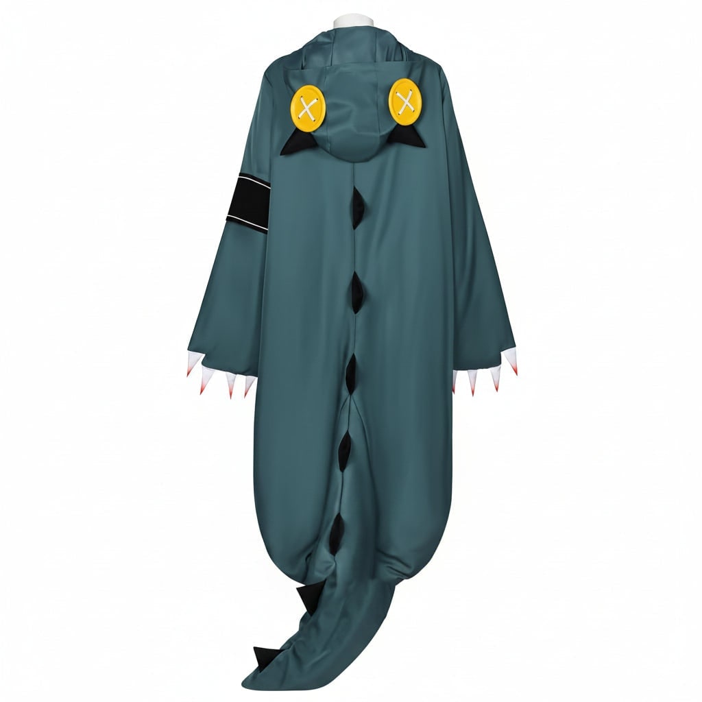 Halloween Cosplay Dinosaur Costume Jumpsuit with Wig and Clawed Shoe Covers for Party - Image 4