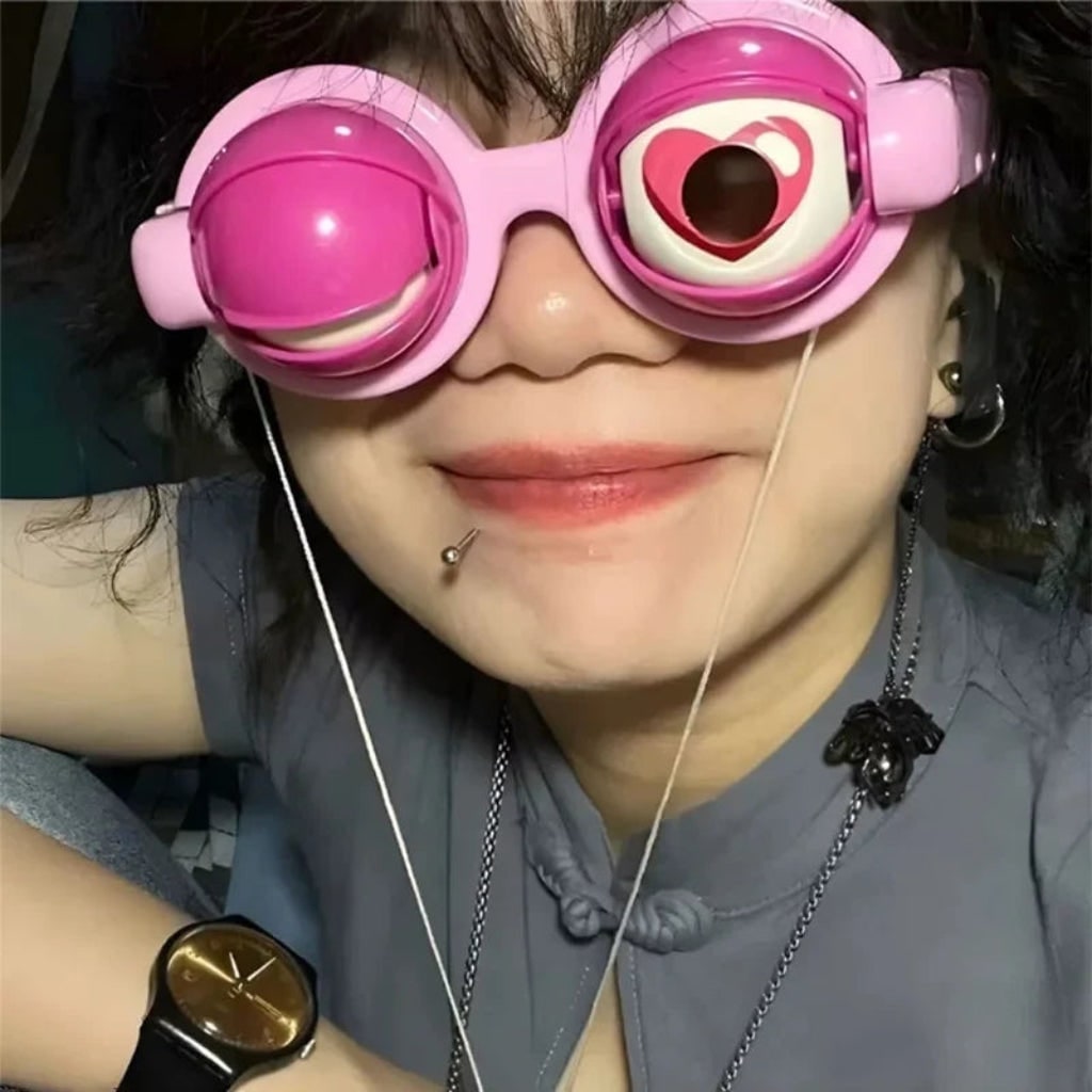 Halloween Crazy Eyes Glasses with Movable Eyelids and Blinking Action Novelty Party - Image 2