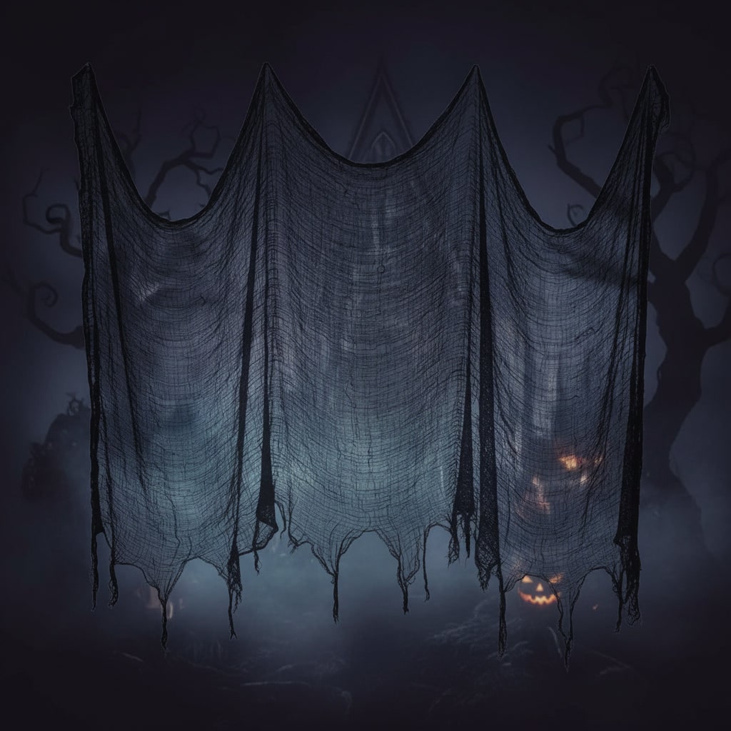 Halloween Creepy Black Cloth Netting Spooky Decoration for Party and Haunted House - Image 6
