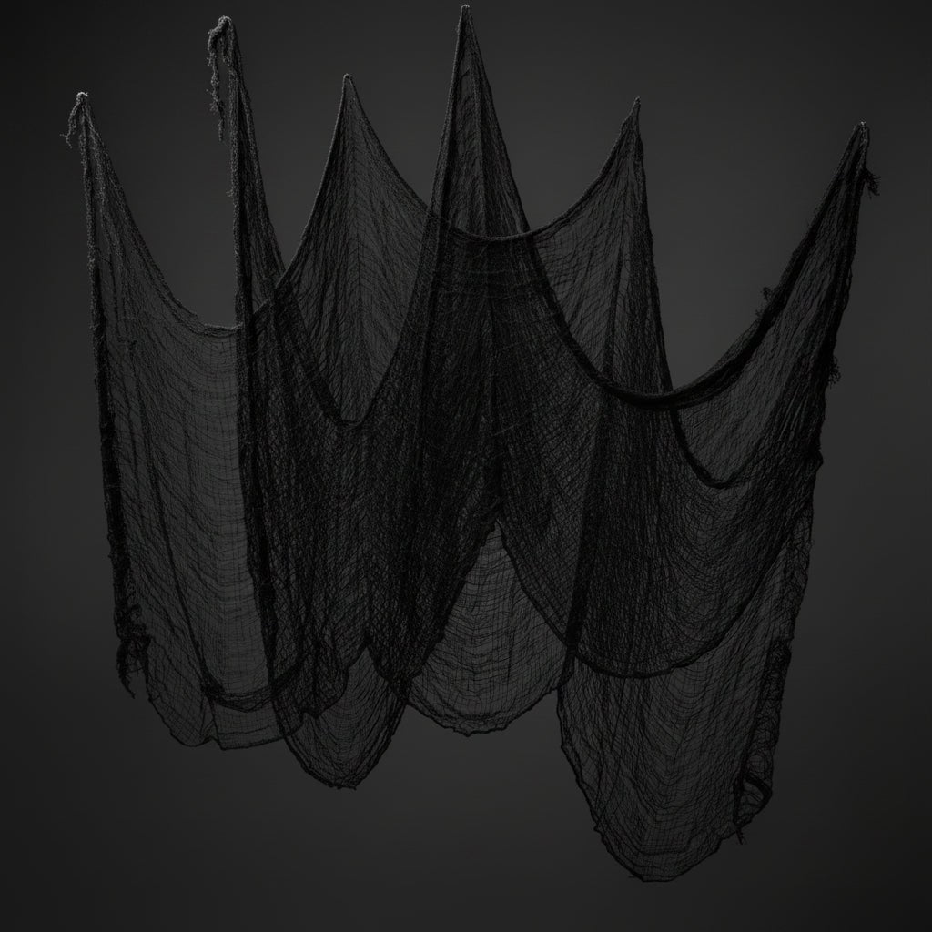 Halloween Creepy Black Cloth Netting Spooky Decoration for Party and Haunted House - Image 7