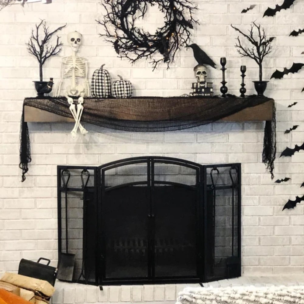 Halloween Creepy Cloth Spider Web Decoration for Party and Haunted House - Image 2