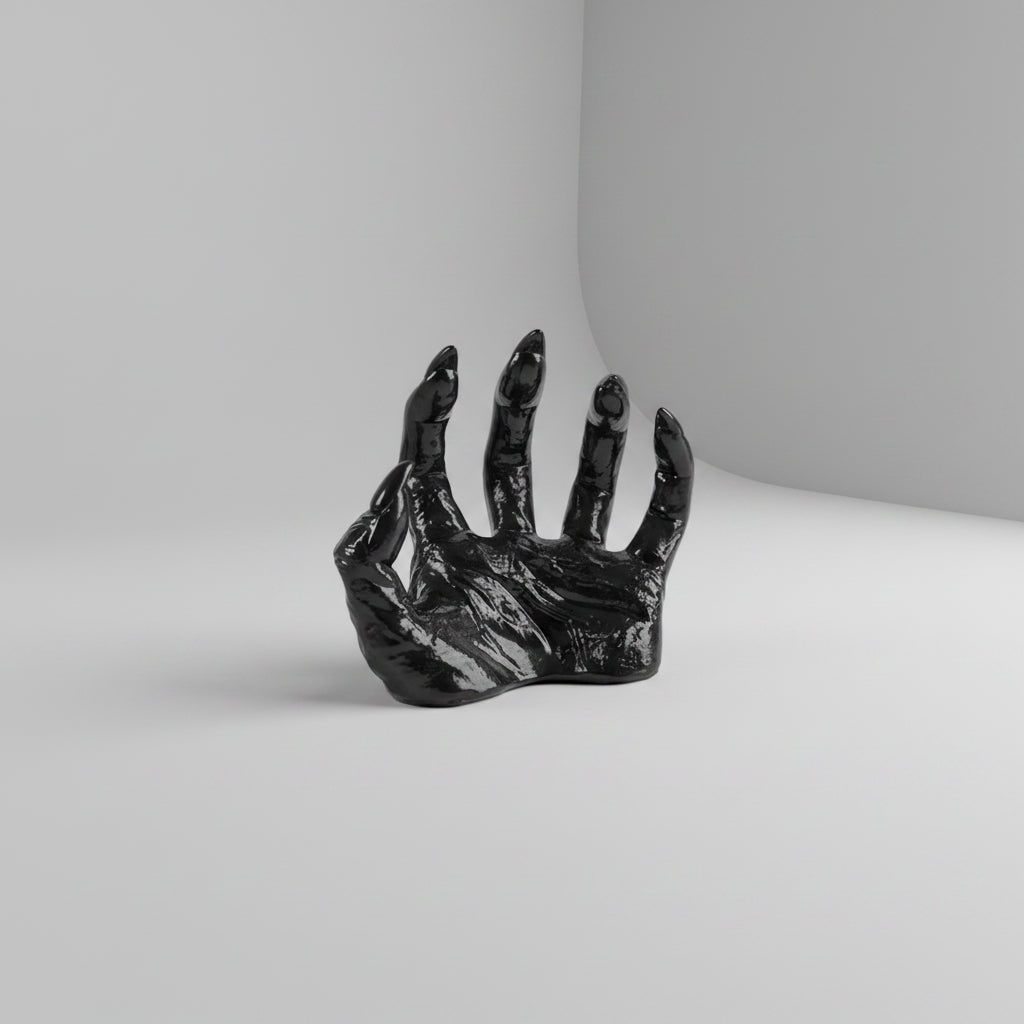 Halloween Creepy Witch Hand Wall Decor Metal Artwork with Candle Holder for Spooky Party Decoration - Image 2