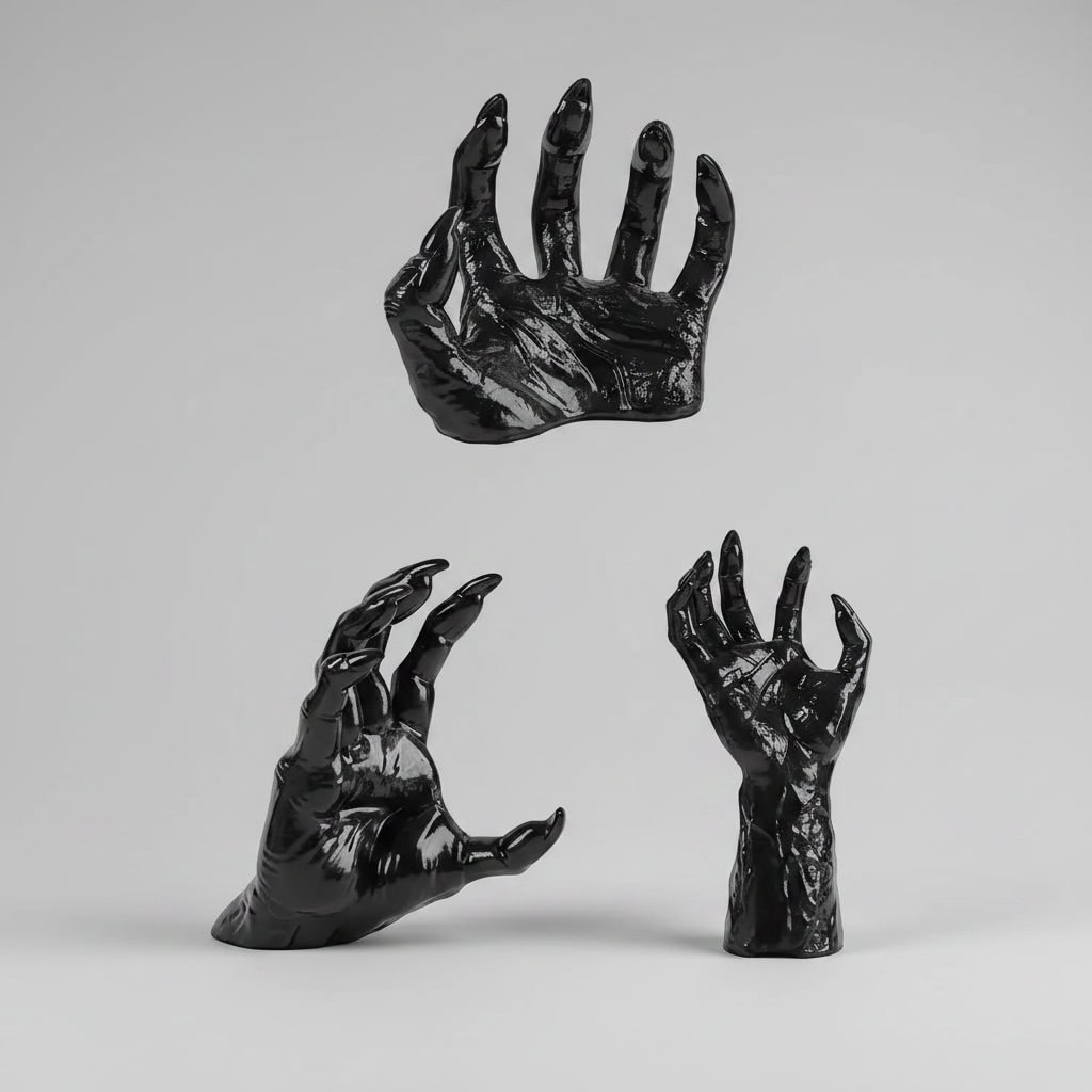 Halloween Creepy Witch Hand Wall Decor Metal Artwork with Candle Holder for Spooky Party Decoration - Image 3