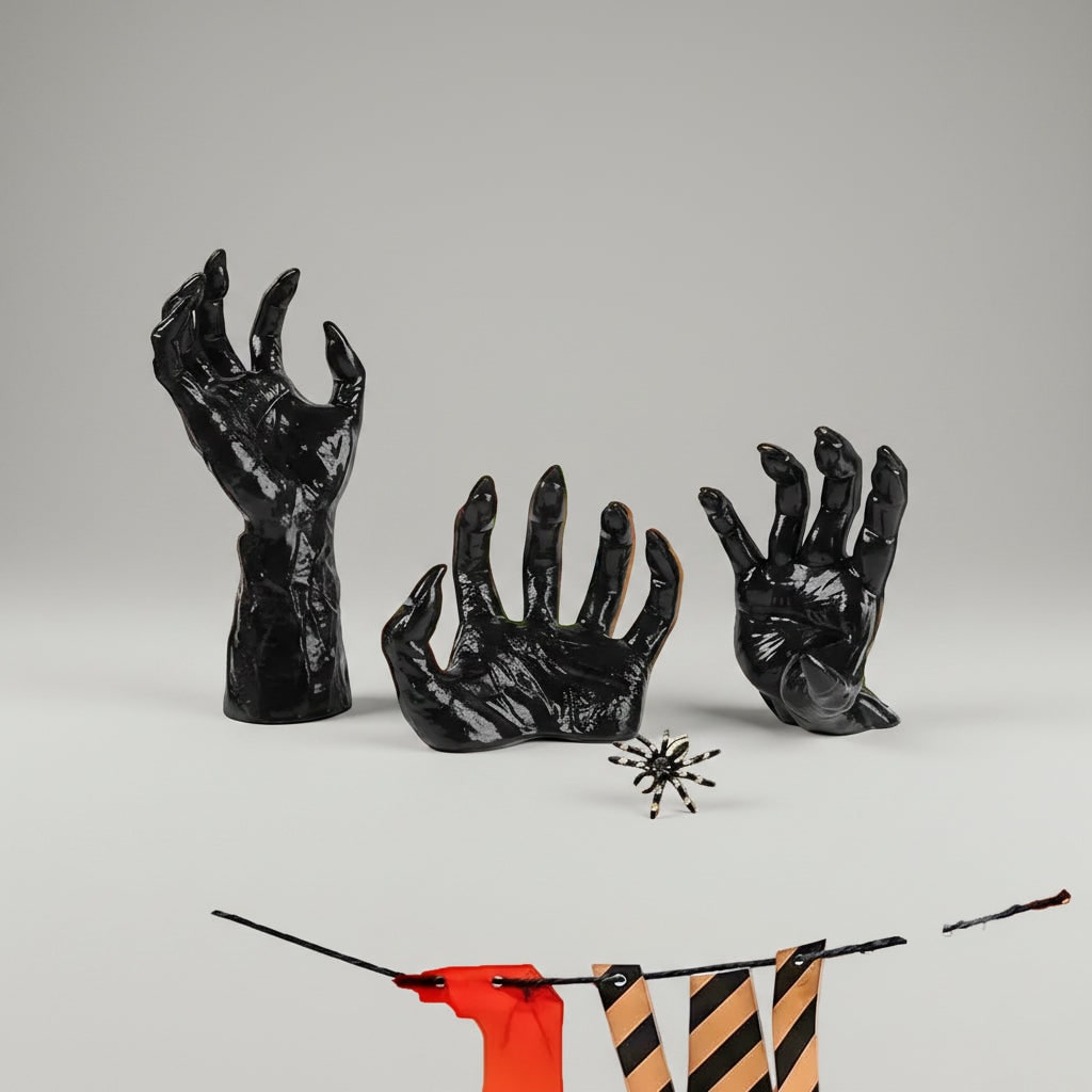 Halloween Creepy Witch Hand Wall Decor Metal Artwork with Candle Holder for Spooky Party Decoration - Image 7