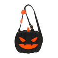 Halloween Crossbody Purse Pumpkin Shaped with Bat Details and Jack-O-Lantern Face Cell Phone - Image 1