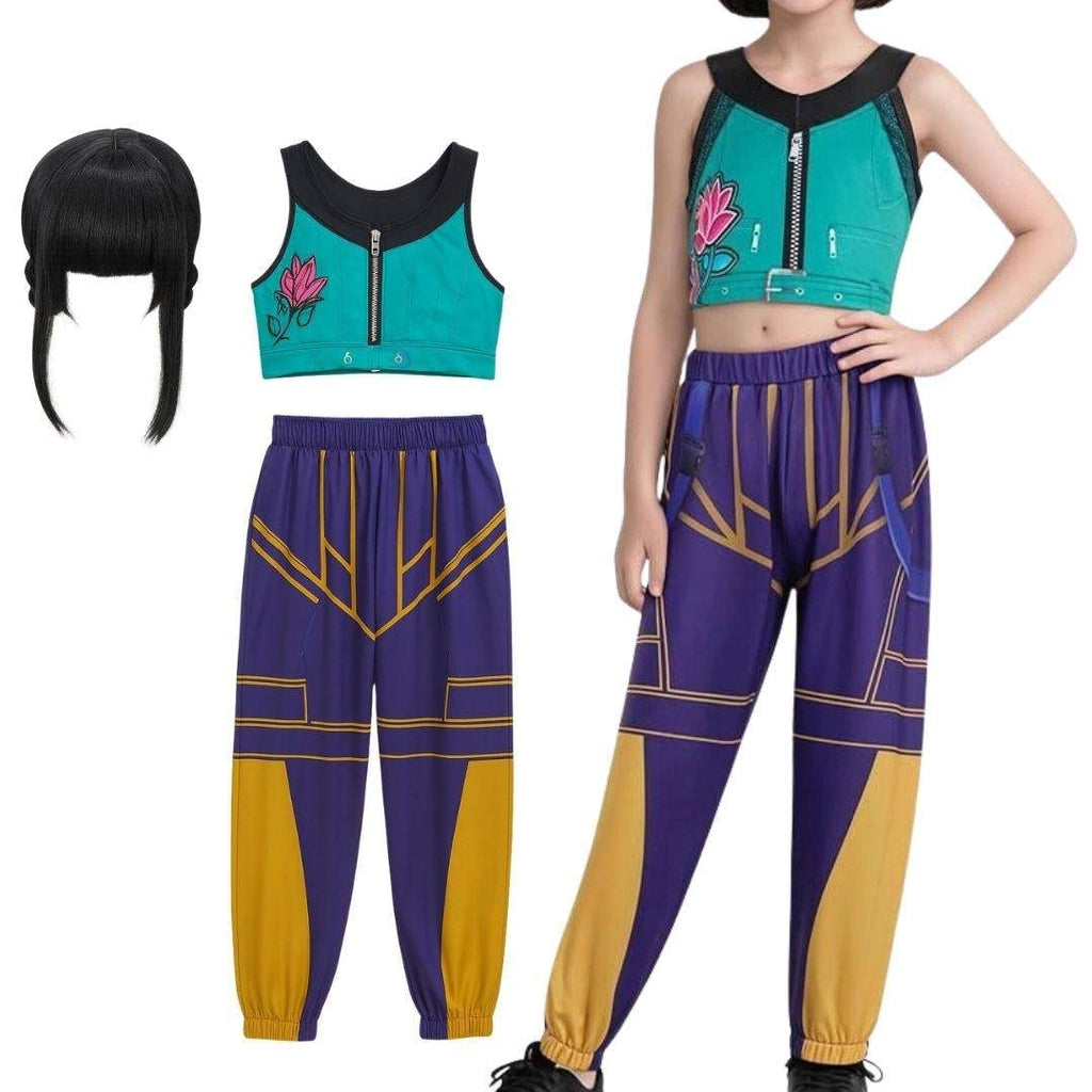 Halloween Dance Costume with Gymnastics Leotard and Belly Dancer Performance Wear - Image 9